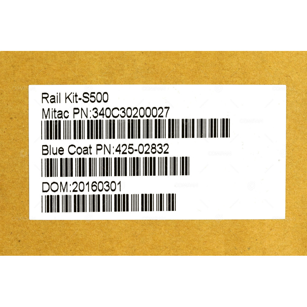 425-02832 BLUE COAT 2U RAIL KIT FOR SG S500 340C30200027